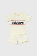 Komplety dla niemowląt - adidas Originals komplet niemowlęcy kolor beżowy - miniaturka - grafika 1