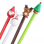 Długopisy - Długopisy świąteczne MIKOŁAJKI renifer św.Mikołaj CHOINKA bałwanek choinka - miniaturka - grafika 1