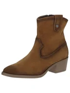 Botki damskie - CAPRICE Damskie botki na obcasie 9-25313-43, khaki Suede, 38 EU - miniaturka - grafika 1