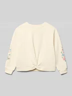 Bluzy dla dziewczynek - Bluza z prążkowanymi wykończeniami - miniaturka - grafika 1