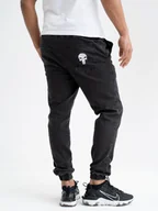 Spodnie męskie - Joggery Jeansowe Marvel Punisher Small Czarne Marmurkowe XL - miniaturka - grafika 1