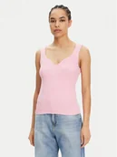 Koszulki i topy damskie - Vero Moda Top Willow 10326450 Różowy Slim Fit - miniaturka - grafika 1