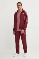 Dresy męskie - adidas dres męski kolor bordowy IY6675 - miniaturka - grafika 1