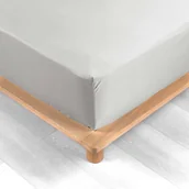 Prześcieradła - Białe prześcieradło z perkalu bawełnianego z gumką 160x200 cm Percaline – douceur d'intérieur - miniaturka - grafika 1