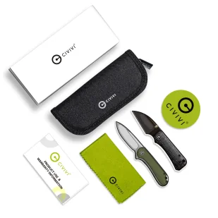 Nóż składany Civivi Baby Banter Wharncliffe Black Burlap Micarta, Black Nitro-V by Ben Petersen (C19068SC-1) - Noże - miniaturka - grafika 10