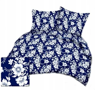 pościel bawełna lux 160x220 + 2 poszewka B 343-1 kwiaty białe na niebieskim - Pościel pościel bawełna lux 160x220 + 2 poszewka B 343-1 kwiaty białe na niebieskim - Pościel - miniaturka - grafika 1