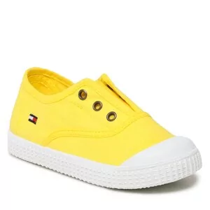 Buty dla chłopców - Trampki Tommy Hilfiger - Low Cut Easy - On Sneaker T1X9-32824-0890 S Yellow 200 - grafika 1