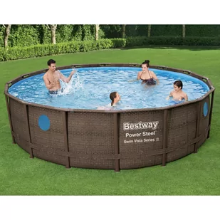 Bestway Basen Power Steel z zestawem akcesoriów, 488x122 cm - Baseny ogrodowe - miniaturka - grafika 1