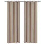 Zasłony - vidaXL Kremowe zasłony zaciemniające z metalowymi otworamix2 135x245 cm - miniaturka - grafika 1