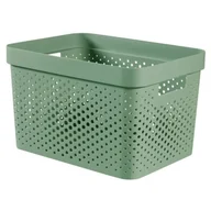 Pudła i pojemniki do przechowywania - CURVER Pojemnik ażurowy INFINITY 17L oliwkowo-zielony CURVER Recycled 245855 - miniaturka - grafika 1