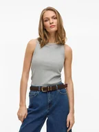 Koszulki i topy damskie - Vila Top "Sola" w kolorze szarym - miniaturka - grafika 1