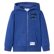 Moda i Uroda OUTLET - Bluza dziecięca z kapturem i zapięciem na zamek, niebieski melanż, 116 - miniaturka - grafika 1