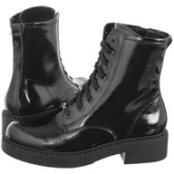 Botki damskie - Trzewiki Czarne Lakierowane 24677 711 (NE397-a) Nessi - miniaturka - grafika 1