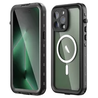 Etui i futerały do telefonów - Etui Wodoodporne Alogy IP68 Case z przezroczystym tyłem Pancerna obudowa 360 do MagSafe do Apple iPhone 14 Pro Max - miniaturka - grafika 1