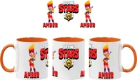 Kubki - Amber2 Kubek Ceramiczny Prezent Tasse Mug Mug Brawl Stars Battle Arena Amber, Pomarańczowy 330 ml - miniaturka - grafika 1