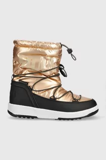 Buty dla dziewczynek - Moon Boot śniegowce dziecięce JR Girl Boot Met kolor złoty - grafika 1