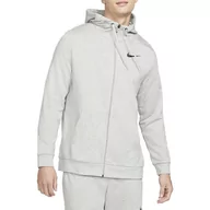 Bluzy sportowe męskie - Nike Dri-Fit Full-Zip Training Hoodie > CZ6376-063 - miniaturka - grafika 1