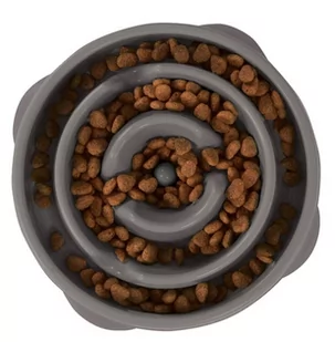 FUN FEEDER Miska plastikowa spowalniająca jedzenie MINI/MEDIUM szara [69891] - Miski dla psów - miniaturka - grafika 1