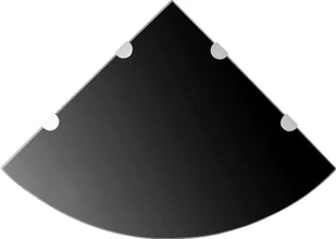 Elior Czarna półka z hartowanego szkła - Gaja 4X - Półki łazienkowe - miniaturka - grafika 1