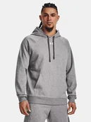 Bluzy męskie - Męska bluza z kieszenią kangurka Rival Fleece Under Armour 1379757-025 Szary - miniaturka - grafika 1