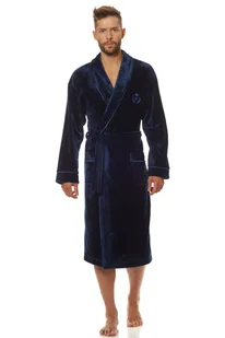 Szlafrok Luca 2111 Dark Blue - Szlafroki męskie - miniaturka - grafika 1