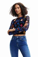 Koszulki i topy damskie - Desigual T-shirt damski, czarny, XS - miniaturka - grafika 1