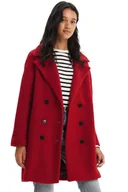 Płaszcze damskie - Płaszcz damski Desigual London wełniany czerwony-XXL - miniaturka - grafika 1