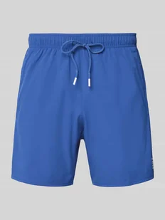 Spodenki kąpielowe o kroju relaxed fit z nadrukiem z logo model ‘Iconic’ - Kąpielówki męskie - miniaturka - grafika 1