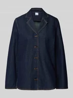 Bluzki damskie - Bluzka jeansowa o luźnym kroju z mieszanki bawełny model ‘KANIKA’ - miniaturka - grafika 1