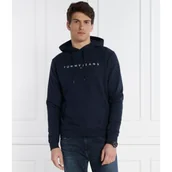 Bluzy męskie - Tommy Jeans Bluza LINEAR LOGO HOODIE EXT | Regular Fit - miniaturka - grafika 1