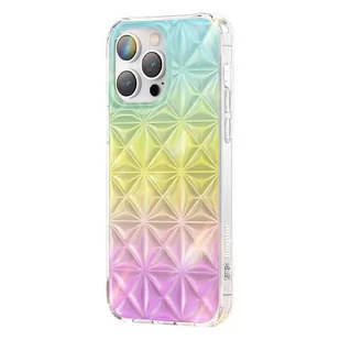 Kingxbar Miya Series etui iPhone 14 Plus pokrowiec obudowa na tył plecki tęczowe - Etui i futerały do telefonów - miniaturka - grafika 1