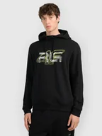 Bluzy męskie - 4F Bluza dresowa nierozpinana z kapturem męska 4F x Robert Lewandowski - czarna XL - miniaturka - grafika 1