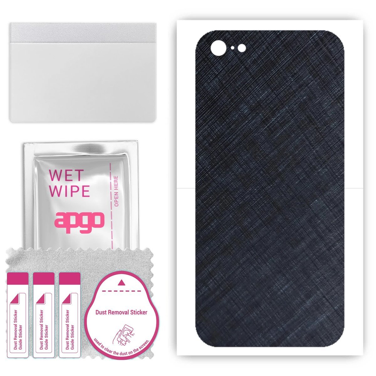 Folia naklejka skórka strukturalna na TYŁ do Apple iPhone 5c - Tytan Niebieski - apgo SKINS