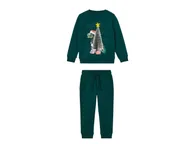 Spodnie i spodenki dla chłopców - lupilu® Dres dziecięcy z bawełny, 2 elementy (122/128, Zielony) - miniaturka - grafika 1