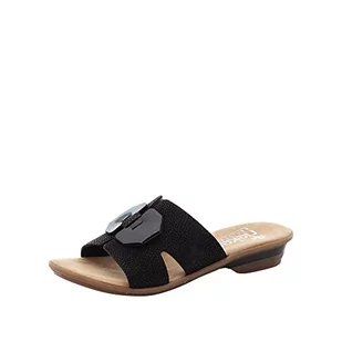 Rieker klapki damskie 63481, Black Black 63481 00, 40 EU - Klapki i japonki damskie - miniaturka - grafika 1
