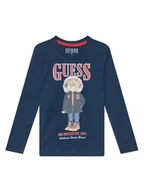 Bluzki damskie - Guess Bluzka N5BI04I3Z14 Granatowy Regular Fit - miniaturka - grafika 1
