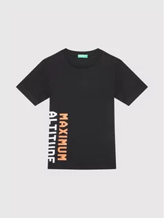 Koszulki dla chłopców - Benetton United Colors Of T-Shirt 3096C1526 Czarny Regular Fit - grafika 1