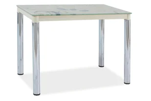 Signal Stół DAMAR II KREM/CHROM 100x60 DAMAR2KRCH100 - Stoły - miniaturka - grafika 1