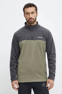 Columbia bluza sportowa Steens Mountain Half Snap kolor zielony wzorzysta 2097721 - Bluzy męskie - miniaturka - grafika 1