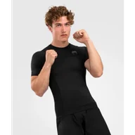 Kimona, stroje i obuwie - Venum Rashguard G-Fit Air Krótki Rękaw ShortSleeve Black - miniaturka - grafika 1