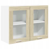 Szafki kuchenne - Szafka wisząca z szybą, kolor dąb sonoma, 80x31 - miniaturka - grafika 1