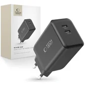 Ładowarki do telefonów - Ładowarka sieciowa TECH-PROTECT NC45W-GAN PD45W Czarny - miniaturka - grafika 1