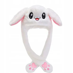 CZAPKA Z RUCHOMYMI USZAMI ŚWIECI ŁAPKI KRÓLIK USZY KRÓLIKA CIEPŁA POLAROWA - Czapki damskie - miniaturka - grafika 1