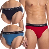Majtki męskie - LAMA Slipy Męskie bawełniane majtki 3-PAK - XL - miniaturka - grafika 1