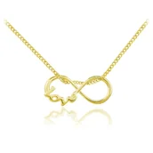 Naszyjniki - Naszyjnik Nieskończoność - 24k złocenie - miniaturka - grafika 1