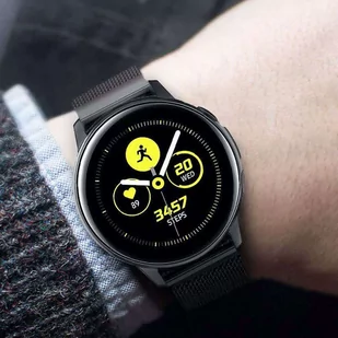 Bransoleta Uniwersalna Alogy Milanese Magnetic Strap Pasek z magnesem do smartwatcha 20mm Czarny - Akcesoria do smartwatchy - miniaturka - grafika 4