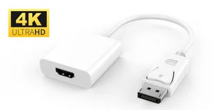 MicroConnect Active Adapter DisplayPort 1.2 DP Male to HDMI Female, White, 4 K 4096 X 2160, 30 HZ DPHDMI3W - Adaptery i przejściówki - miniaturka - grafika 2