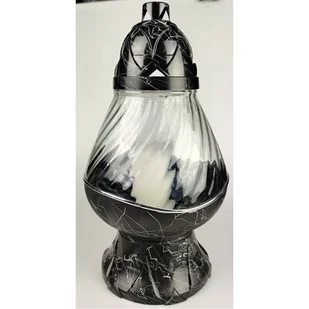 Znicz szklany z wkładem wrzosowy 34,5 cm - Lampiony i znicze - miniaturka - grafika 1