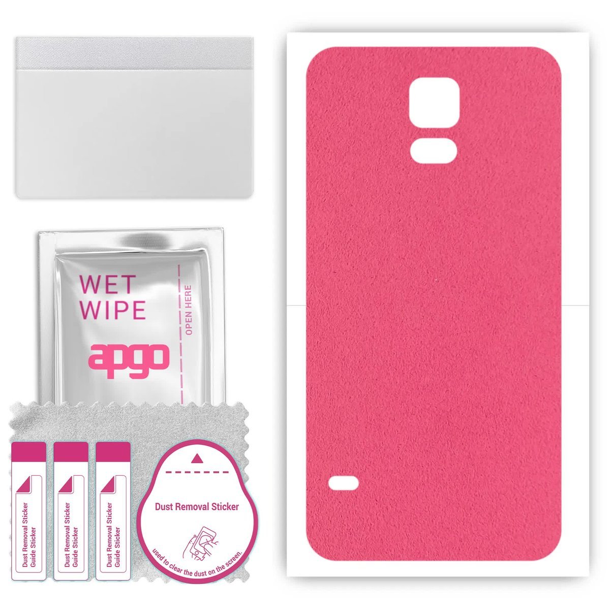 Folia naklejka skórka strukturalna na TYŁ Zamsz do Samsung Galaxy S5 mini - Zamsz Różowy - apgo SKINS