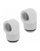 Chłodzenie wodne - Corsair Hydro X 90° Rotary Adapter Twin Pack White CX9055014WW CX-9055014-WW - miniaturka - grafika 1